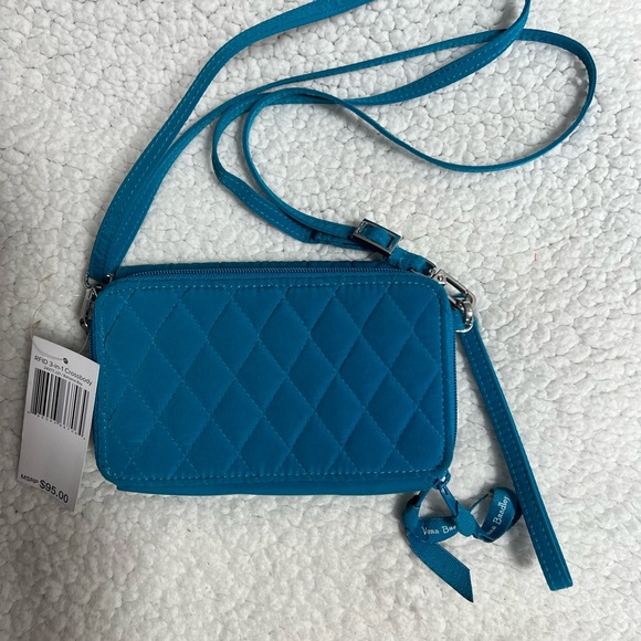 Vera Bradley RFID 3-in-1 Crossbody w/adjustable/removable xbody strap~Bahama Bay - Picture 2 of 8